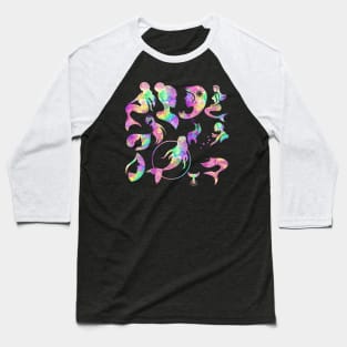 Rainbow Mermaid Medley Baseball T-Shirt